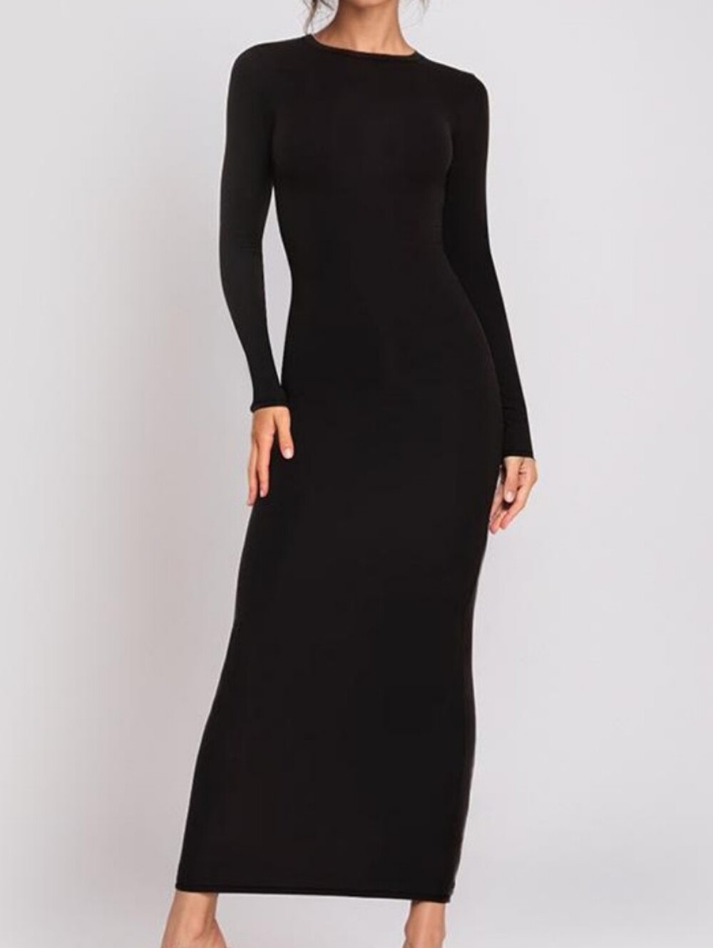 Sisley Black Knit Body Con Dress Orchestra